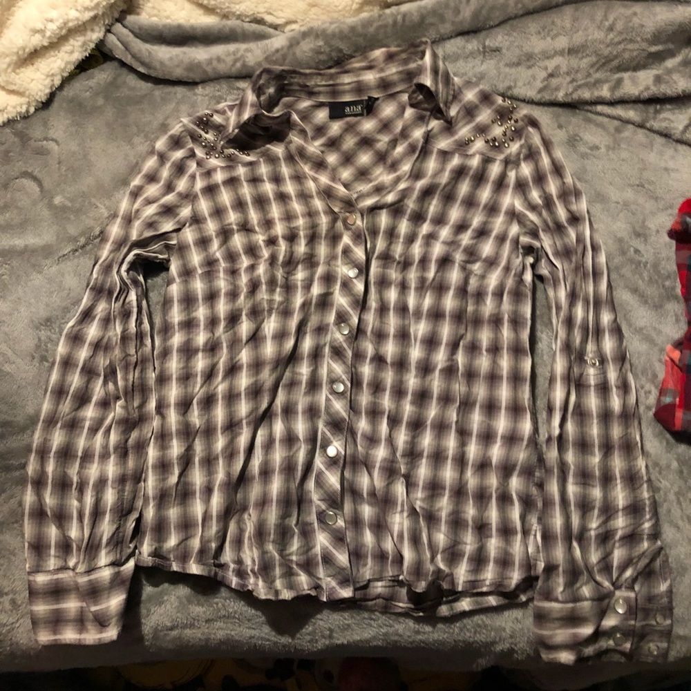 Plaid button up shirt